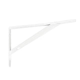 2Pcs Mild Steel Shelf Bracket Reinforced Heavy Duty 90 Degree White
