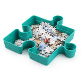 6 Layer Puzzle Sorting Organizer Box Trays for 1000 Pieces Dark Green