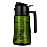 470ml Glass Oil Sprayers with Measurement Marks Dual Spray and Pour Mode Oil Dispensers Green