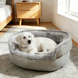 Soft Dog Bed with Anti-Slip Indoor Bed for Small Dogs Cat Grey