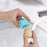 Set of 2Pcs Egg Cleaning Brush Fresh Egg Scrubber Reusable Egg Washing Tools Blue