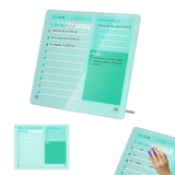 Desktop Acrylic Dry Erase Board with Stand Office Supplies Green