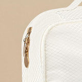 Jewellery Organiser with 6 Zipper Pouches Portable Jewellery Storage Case with Clear Windows Beige