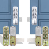 Mechanical Keyless Entry Door Lock Smart Code Combination Security Door Knob Silver