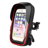 Bicycle Motorcycle Handlebar Mount Holder Waterproof Case for Mobile Phone Red