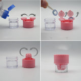 Contact Lens Case and Washer Set Travel Size Contact Lenses Cleaning Storage Tool Kit Pink