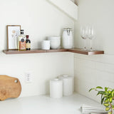 3Pcs Set Wall Mounted Floating Shelves Hanging Wood Storage Shelves for Home Bathroom Brown