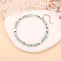 Moonstone & Amazonite Jasper Bracelet for Women – Stainless Steel Jewelry Gift Style 2