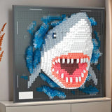 3D Animal Wall Art Building Blocks Creative DIY Home Decor for Kids Room Style 2