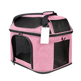 Pet Carrier Cat Travel Bag Portable Soft Sided Comfort Case Pink