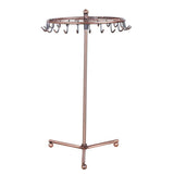 23-Hook Rotating Jewelry Display Rack Ring Holder Organizer Necklace Stand Bronze