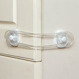 8Pcs Proofing Security Lock Self-Adhesive Cabinet Door Security Locks