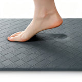 Waterproof Leather Kitchen Mat Non Slip for Standing Work Areas Gray