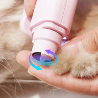 2-in-1 Pet Nail Grinder with LED Lights USB Rechargeable Dog Nail Clippers Cats Claw Trimmer Pink