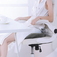 Women's Donut Seat Cushion Thick Memory Foam Hemorrhoid Pillow for Office Home Chairs White