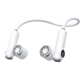 Easy Attached Detachable Fan Neck Handheld Dual 2000mAh Battery White