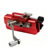 Universal Hand-Crank Blade Sharpening Tool for Fast Outdoor Yard Work Red