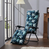 Patio Lounge Chair Cushion Floral Printed Lounger Cushions with Ties Dark Green