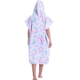Hooded Zip Up Changing Robe Adult Microfiber Beach Towel Poncho Style 2
