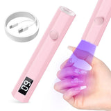 Handheld UV Nail Lamp – Portable Gel Nail Dryer for Home and Salon Use Pink