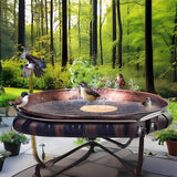 Copper Bird Bath Cleaning Disc for All-Season Outdoor Birdbaths Round Shape