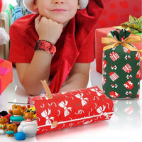 50Pcs Christmas Drawstring Candy Bags Christmas Treat Bags Xmas Party Goodie Wrapping Bags Red