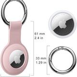 4 Pack AirTag Holders with Carabiner Silicone Protective Case Compatible with Apple AirTag Keychain for Keys Bags Luggage Pet Collar