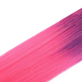 2Pcs Pre-Stretched Braiding Hair Extensions Synthetic Cosplay Hair Extensions Purple-Pink Ombre