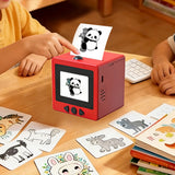 Thermal Mini Printer AI Voice Inkless Sticker with 2.4in Screen Red