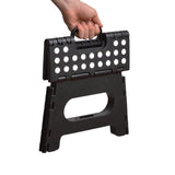 Folding Step Stool Portable Lightweight Stool for Adult Black
