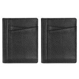 2PCS Men PU Credit Card Holder Slim Wallet Money Purse Protector