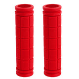 2PCS Bicycle Handlebar Grips – Rubber for MTB & BMX Red
