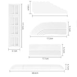 4Pcs Kit Threshold Bars Step Ramp Compatible with Ecovacs/Xiaomi/Cloud Whale Robot Vacuum Cleaner White