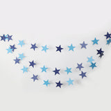 5 PCS 4m Thick Paper Star Garland Bunting Banners for Parties Weddings Blue
