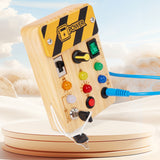 Busy Board Montessori Toy for 6-Year-Olds Wooden Sensory Travel Toy Style 1