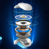 Invisible Sleep Wireless Earphone Bluetooth 5.3 Headphones Hidden Earbuds with LED Display White