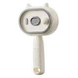 Cat Ear Electric Spray Hair Brush with One Click Cleaning Beige