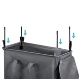 65L Slim Laundry Basket Narrow Laundry Hamper with Handles for Laundry Room Gray