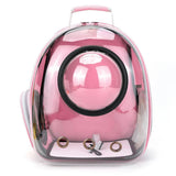 Space Capsule Pet Backpack Carrier with Bubble Window for Cats Dogs Pink