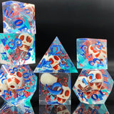 7Pcs Set DND Dice Resin Dice Table Games Accessories Style 2