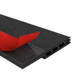 Rubber Door Draft Stopper Under Door Sealer Noise Shield Sound Proof Draft Guard Black