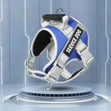 No Pull Pet Dog Harness Adjustable Dog Vest with Reflective Strip Dark Blue