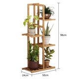 Bamboo Flower Shelf Rack Plant Stand Pots Display Corner Shelving Home Decor