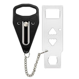 Portable Door Lock Travel Security Device Black