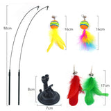 20Pcs Set Interactive Cat Feather Toys Pet Teaser Play Chase Kit