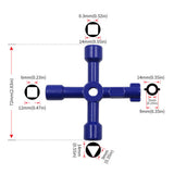 Multi-Functional Electrical Switchboard Key Wrench Tool Blue