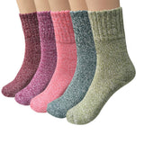 5 Pairs of Vintage Winter Socks Soft Warm Thick Crew Socks for Men Women Style 1