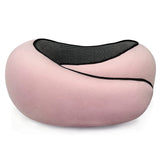 Memory Foam Travel Pillow with Storage Bag Neck Pillow for Plane Car Train Office Pink