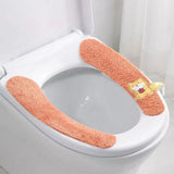 4 Pair Bathroom Toilet Seat Cover Washable Closestool Pad Soft Mat