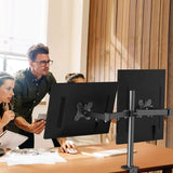 Monitor Bracket Arm Desk Mount for Two 14-26 Inches Monitor Screens